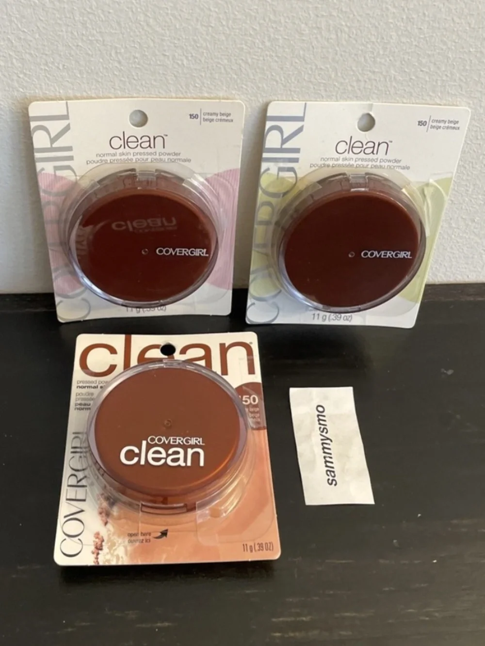 COVERGIRL Clean Pressed Powder 150 CREAMY BEIGE Original Talc x3